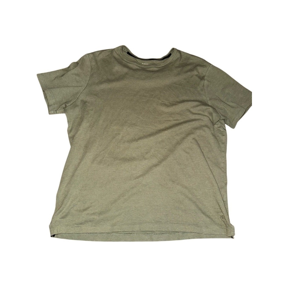 Banana Republic Luxe Touch Performance Tee Olive Green Cotton Ribbed Mens L